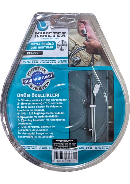 Kınetex Metal Örgülü Yedek Duş Başlığı Hortumu (150 Cm) fiyatları