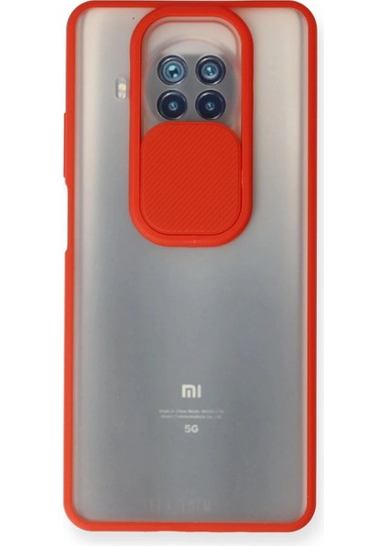Xiaomi Mi 10T Lite Kılıf Palm Buzlu Kamera Sürgülü Silikon - Kırmızı