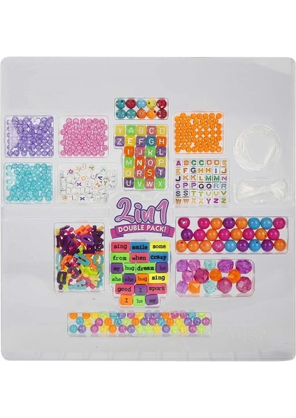 Hobi Set 2in1 Boncuk Takı Tasarım Harfli modelleri