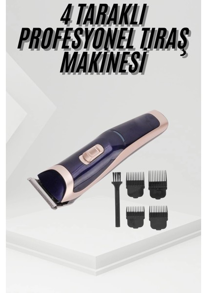 Tıraş Makinesi 4 Başlıklı Paslanmaz Çelik Bıçaklı Tüm Saç Tiplerine Uygun fiyatları