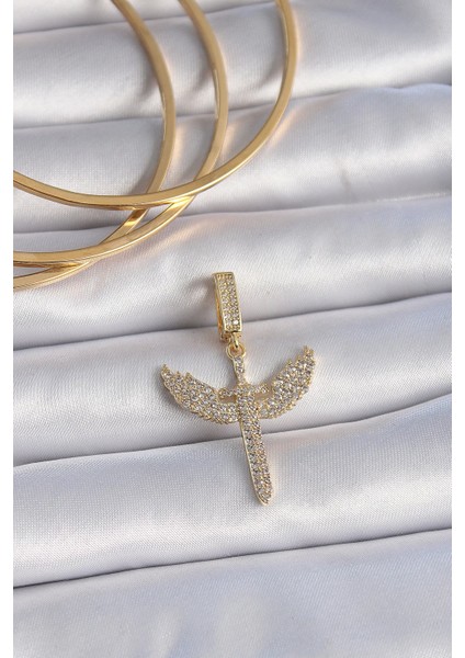 Bfs Pirinç Gold Renk Zirkon Taşlı Mikail Model Ajda Charm