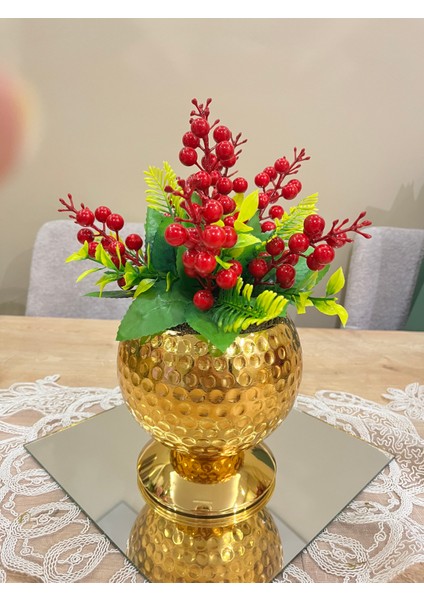 Yılbaşı Kokina Çiçeği Hediyelik Yılbaşı Vazosu