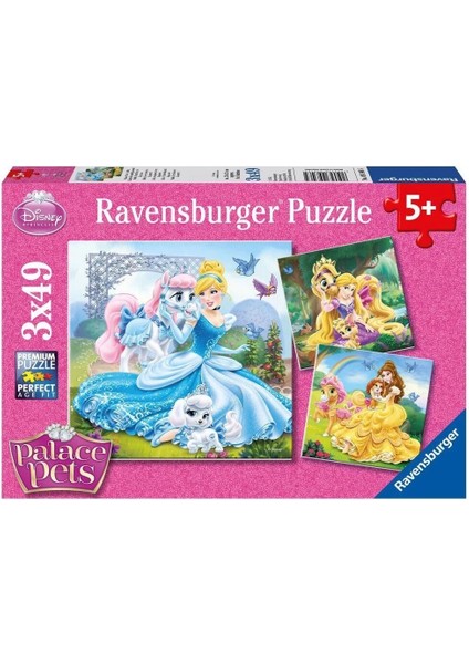 93465 Palace Pets Belle, Cinderella, Rapunzel 3X49 Parça Ravensburger Puzzle indirimleri
