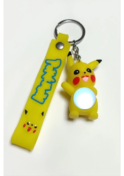 Pkacu Işıklı Silikon Anahtarlık