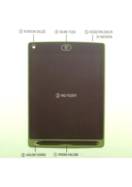 8,5 Inch LCD Kırmızı Yazı Tahtası fırsatları