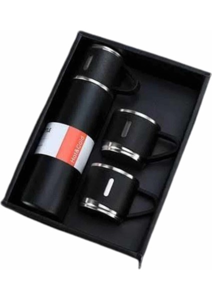 Termos Seti Paslanmaz Çelik 3 Bardaklı Vakumlu Termos Set 500 ml 12 Saate Kadar Isı Koruma fırsatları