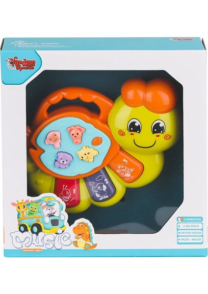 JLG-855-64A Işıklı ve Müzikli Solucan Bebek Pianosu -Vardem Oyuncak