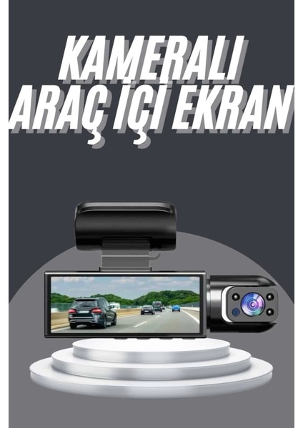 Video ve Fotoğraf Kaydedici Sürüş Kamerası Ön ve Arka Çift Kameralı