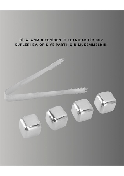 Çevre Dostu Metal Buz Küpü ve Kullanışlı Klips Seti fiyatları