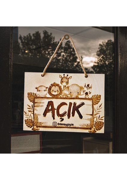 Firmalara Özel Dış Mekan Kapı Süsü Açık-Kapalı