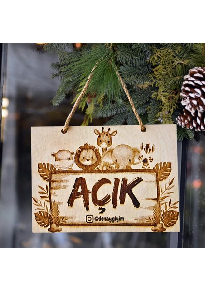 Firmalara Özel Dış Mekan Kapı Süsü Açık-Kapalı modelleri