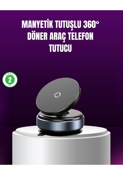 Araç Içi Manyetik Telefon Tutucu 360° Döner Vakumlu Stand