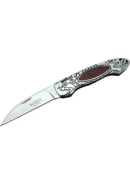 Crkt Cr 0124 Rd Kamp Çakı 20 cm - Metal Desenli Sap, Kılıflı, Kutulu