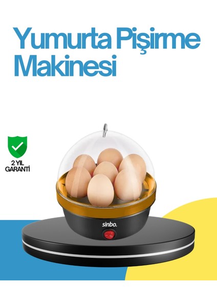 7 Yumurta Kapasiteli Yumurta Pişirme Makinesi Rafadan Orta ve Katı