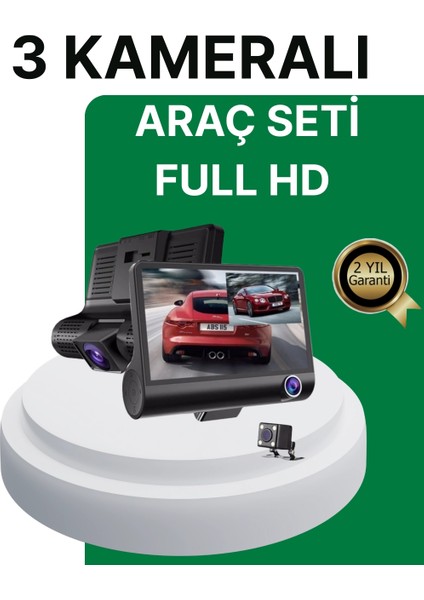 Gece Görüşü Destekli, 1080P Full Hd Çözünürlüklü Araç Içi Kamera
