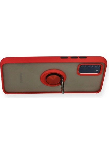 Samsung Galaxy A02S Kılıf Montreal Yüzüklü Silikon Kapak - Kırmızı modelleri