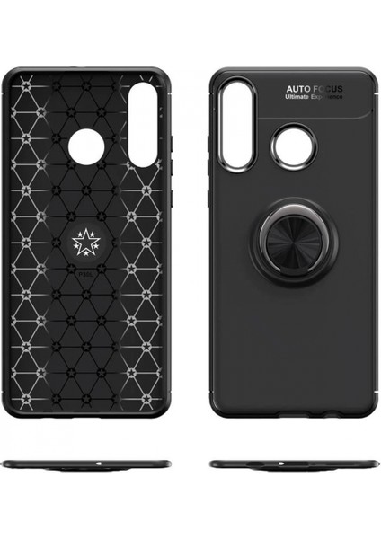 Huawei Y6P Kılıf Range Yüzüklü Silikon - Siyah fırsatları