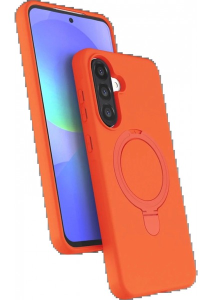 Samsung Galaxy A26 Regal Magsafe Standlı Kapak - Turuncu