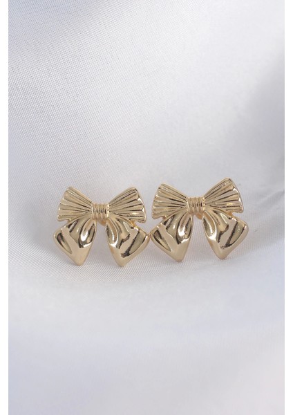 Bfs Pirinç Gold Renk Fiyonk Küpe