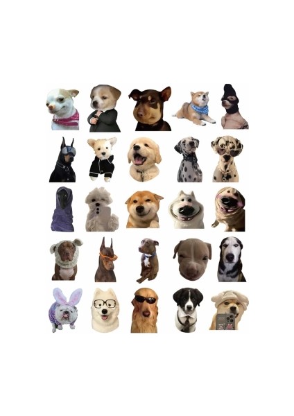 Sevimli Köpek Çıkartmaları Laptop Notebook Tablet Sticker Seti fiyatları