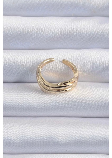 Bfs Pirinç Altın Renk Kıvrımlı Ayarlanabilir Yüzük fiyatları