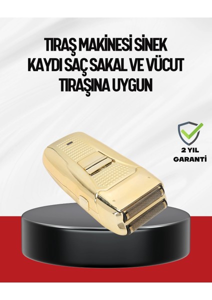 Altın Kaplama Kablolu Erkek Tıraş Makinesi Favori Aparatlı