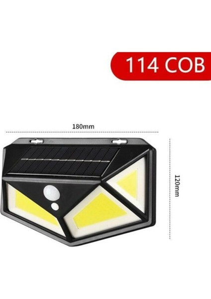 Hareket Sensörlü Bahçe Lambası 114 LED 3 Mod