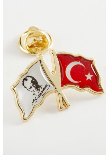 Türk Bayrağı Atatürk Yaka Rozet