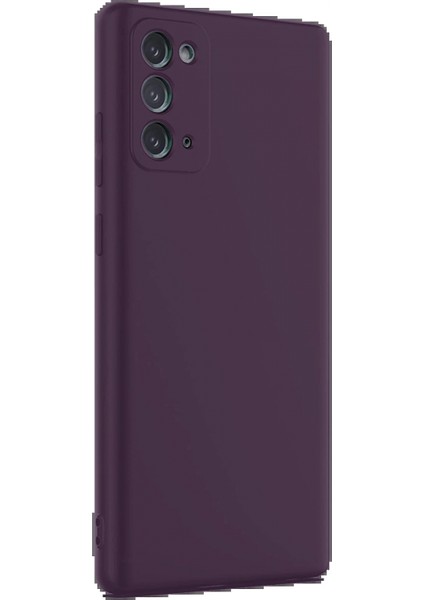 Samsung Galaxy Note 20 Kılıf First Silikon - Mürdüm