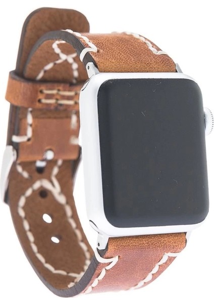 Apple Watch Uyumlu Deri Kordon 42-44-45MM V18 Daniel