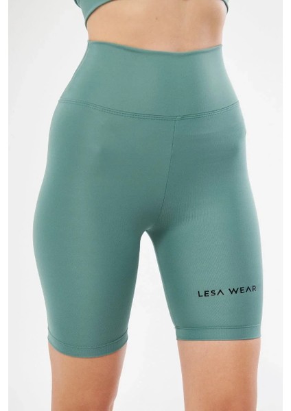 Biker Sporcu Şort - Mint Yeşil