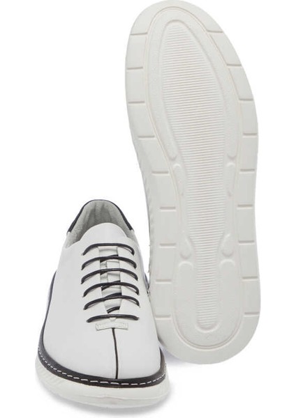 Beyaz Hakiki Deri Erkek Sneaker - E24I1AY56812-A26