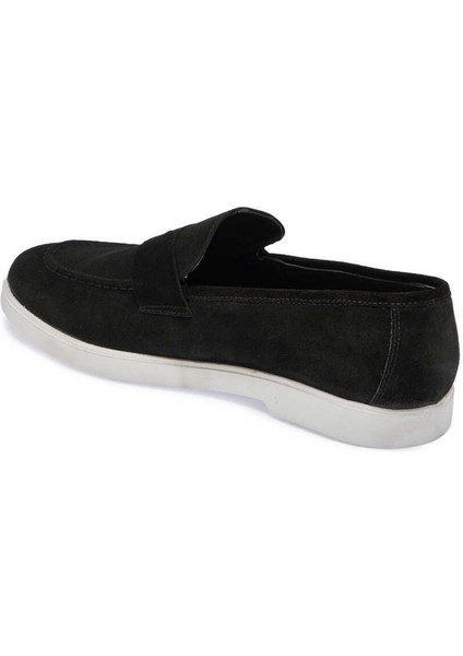 Siyah Hakiki Süet Deri Erkek Loafer - E24I1AY56784-A01 indirimleri
