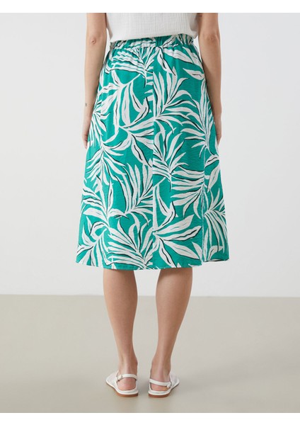 Yeni Sezon Beli Lastikli Çiçekli A Kesim Etek fırsatları