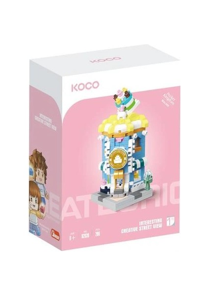 Sunman Koco NO.02039 Ilginç Yaratıcı Sokak Görünümü/pasta Cafe 1 - LEGO Yapım Seti 286 Parça 6+