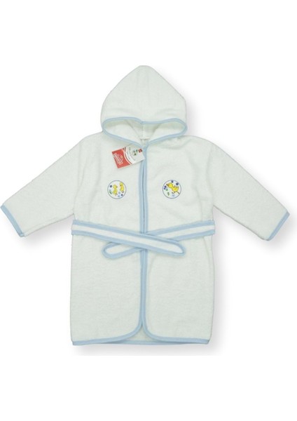 Nakışlı Bornoz - Mavi - 3 Yaş - MTR5823-MAVI-3 Yaş Mavi