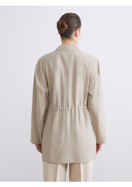 Yeni Sezon Gömlek Yaka Büzgülü Kadın Ceket indirimleri