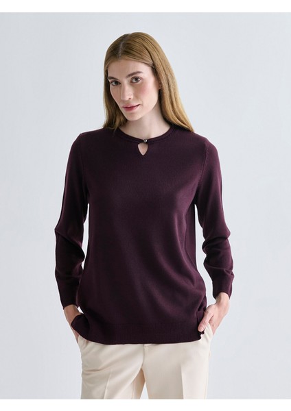 Yeni Sezon Bisiklet Yaka Kadın Triko Kazak