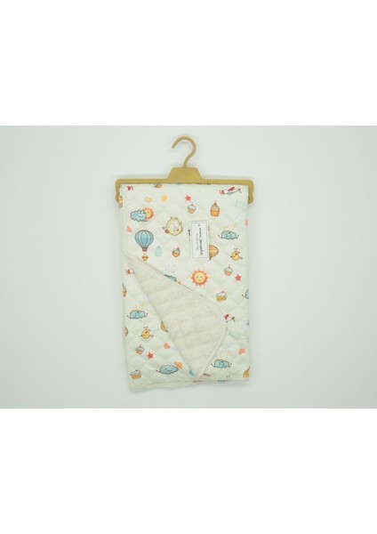 Baskılı Kapitone Içi Peluşlu Battaniye - 90X90 - Ekru - 0 - 12 Ay - MNS4001-EKRU-0 - 12 Ay Ekru