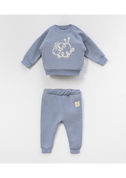 Kuzu Süzeneli Alt Üst Takım - Mavi - 24 Ay Mavi