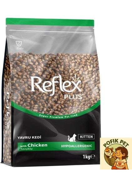 Plus Tavuklu Yavru Kedi Maması 1 kg (Yeni 1 kg Zipli Paketler)