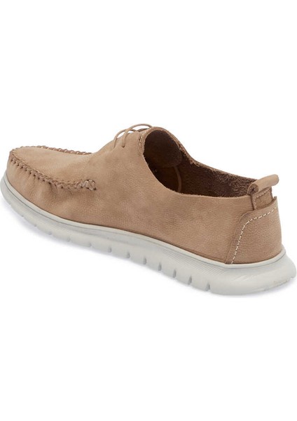 Kum Hakiki Nubuk Deri Erkek Casual Ayakkabı - E24I1AY56757-B21