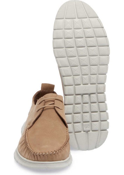 Kum Hakiki Nubuk Deri Erkek Casual Ayakkabı - E24I1AY56757-B21