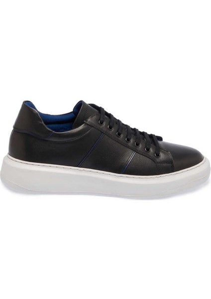 Siyah Hakiki Deri Erkek Sneaker - E24I1AY56809-A43