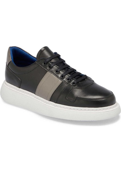 Siyah Hakiki Deri Erkek Sneaker - E24I1AY56810-A43