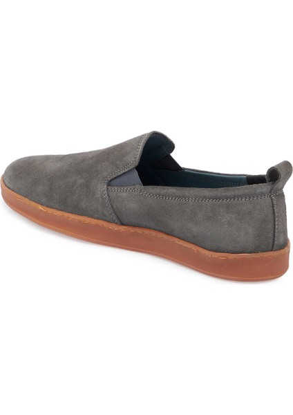 Gri Hakiki Süet Deri Erkek Casual Ayakkabı - E24I1AY56795-H42