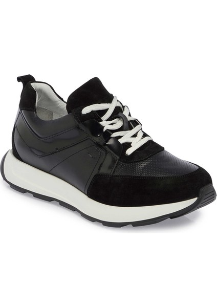 Siyah Hakiki Deri Erkek Sneaker - E24I1AY56815-A23 indirimleri
