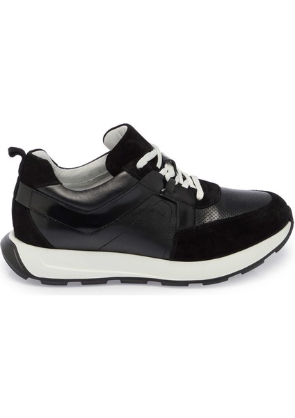 Siyah Hakiki Deri Erkek Sneaker - E24I1AY56815-A23