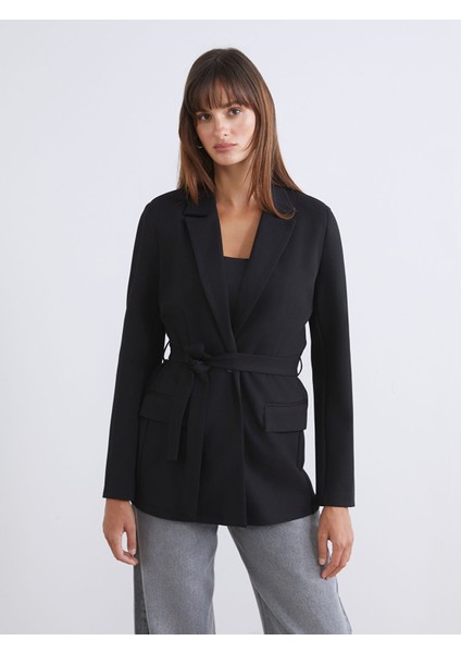 Yeni Sezon Beli Kuşaklı Kadın Blazer Ceket