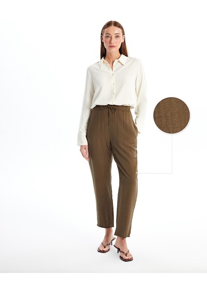 Yeni Sezon Beli Lastikli Rahat Kalıp Kadın Pantolon